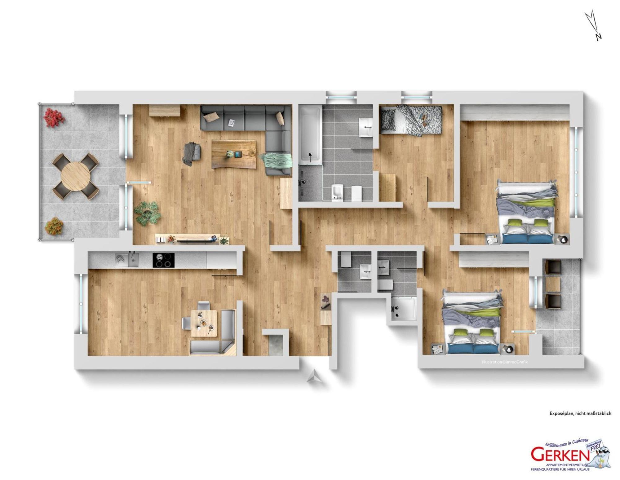 Haus Muehlentrift Doese Apartamento Cuxhaven Quarto foto